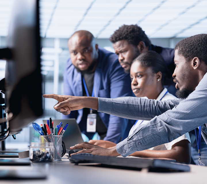 Team members collaborating